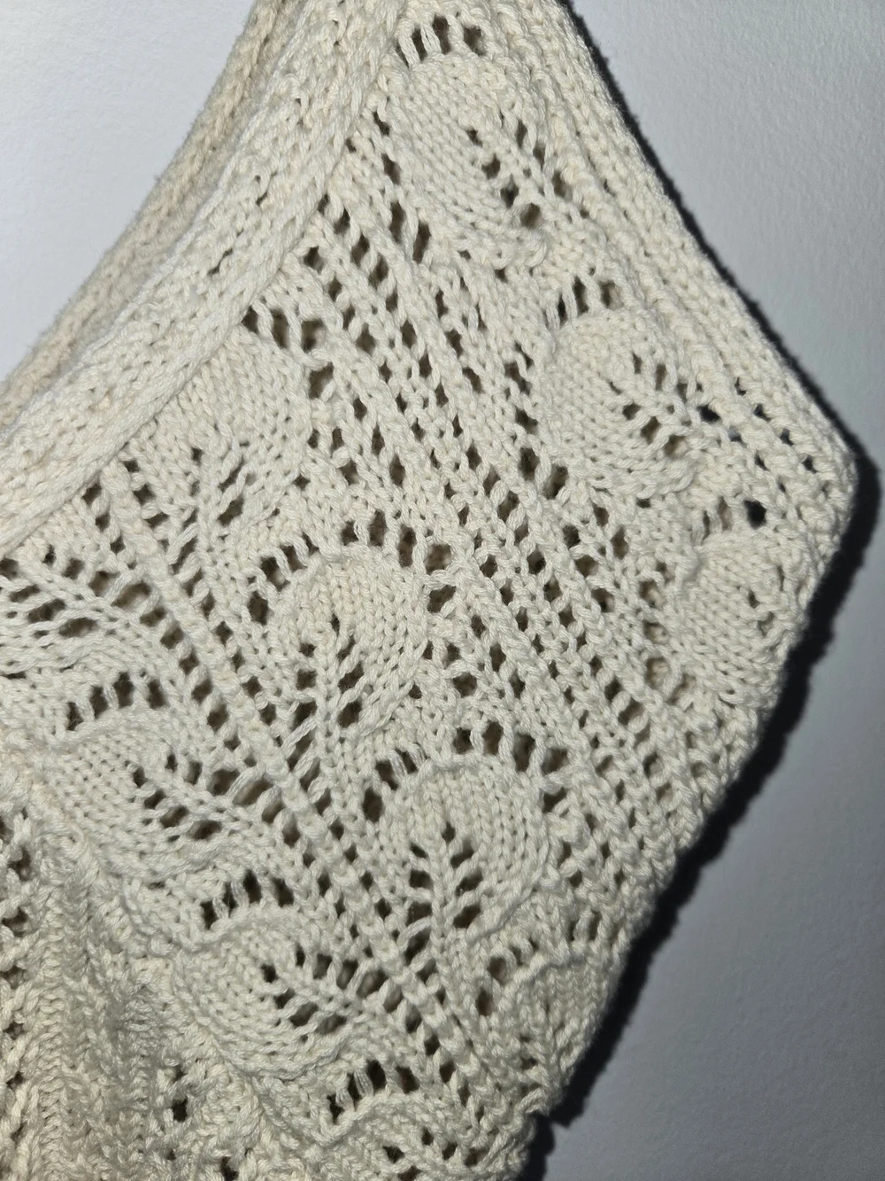 By Together - Cream Boho Beachy Crochet V-Neck Spaghetti Strap Crop Tank Size S - Picture 2 of 13